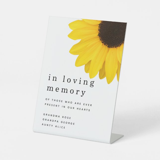 Expositor En L Sunflower In Love Memory Boda (Anverso)