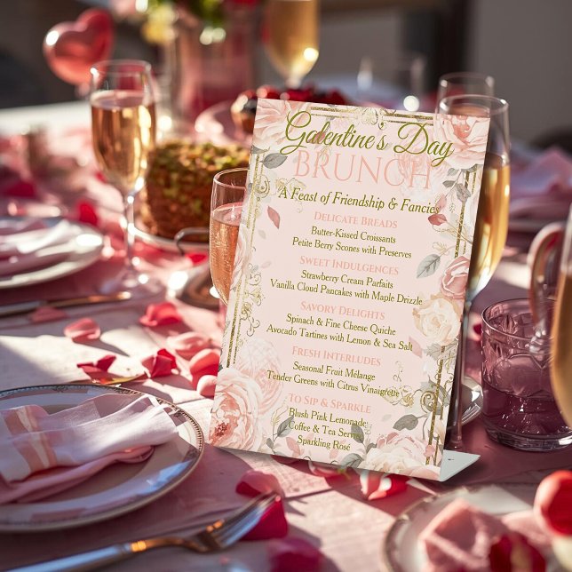 Expositor En L Sunlit Rococo Garden Galentine Brunch Florals Tea (Subido por el creador)