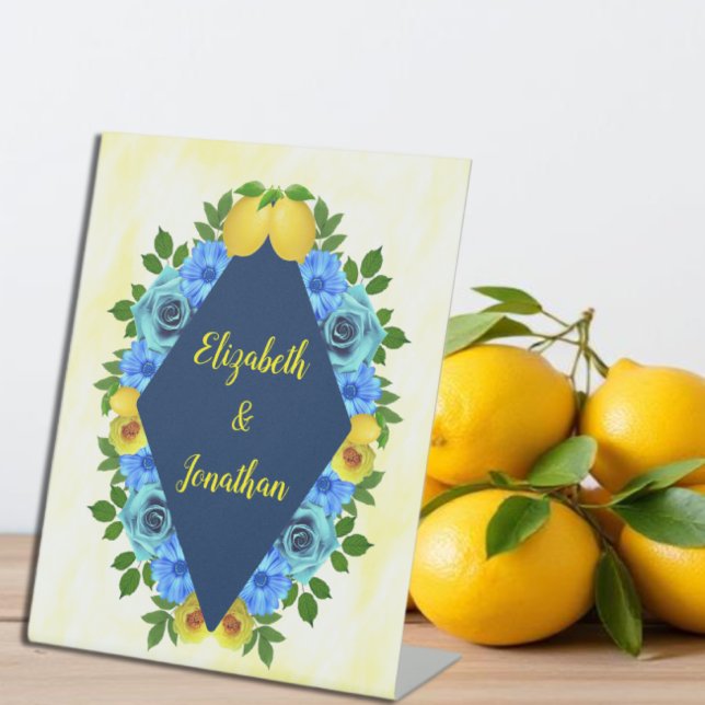 Expositor En L Sunny Lemon Floral Boda (Subido por el creador)