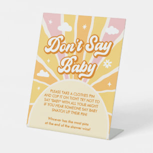 Expositor En L Sunshine Baby Shower no dice juego de bebé