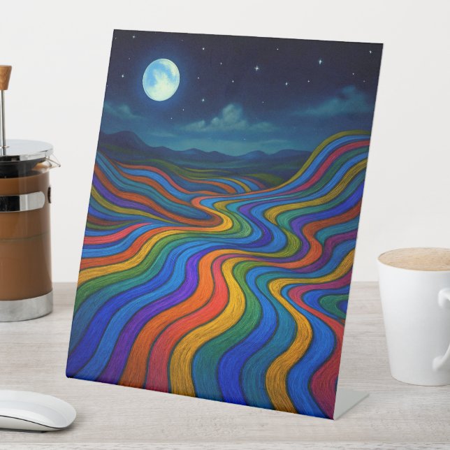 Expositor En L Surreal Dreamscape Moonlight Rainbow Land (In Situ)