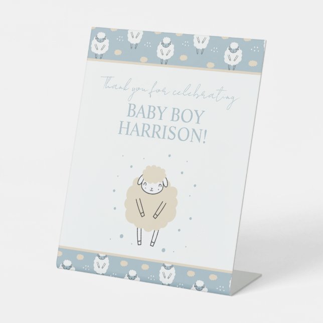 Expositor En L Sweet Dreams Counting Sheep Baby Shower (Anverso)