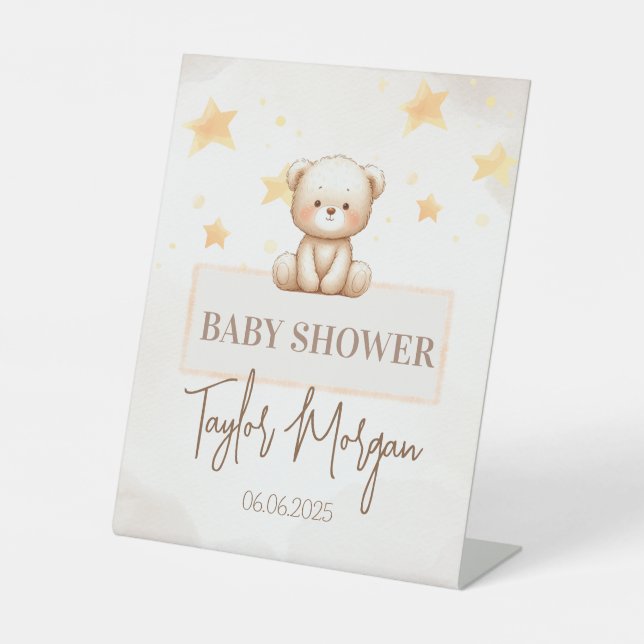 Expositor En L Sweet Teddy Bear Baby Shower (Anverso)