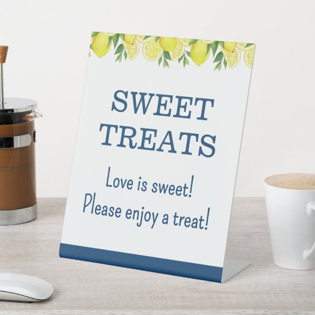 Expositor En L Sweet Treats Lemon Bridal Shower Sign (In Situ)