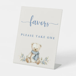 Expositor En L Sweet Winter Teddy Bear Baby Shower Favors 