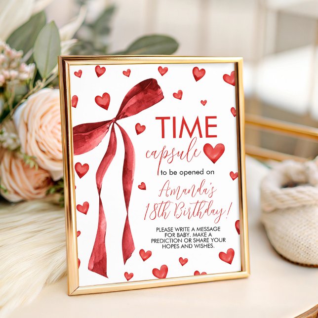 Expositor En L Sweetheart 1st Birthday Time Capsule Sign (Subido por el creador)