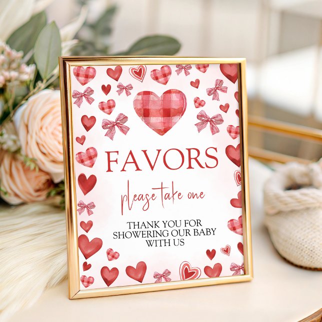 Expositor En L Sweetheart Baby Shower Favors Table Sign (Subido por el creador)