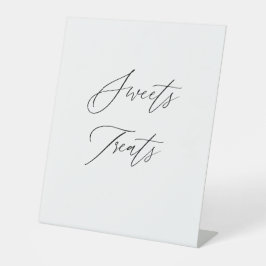 Expositor En L Sweets & Treats Wedding Sign | Dessert Table Sign 