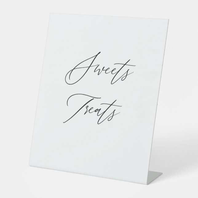 Expositor En L Sweets & Treats Wedding Sign | Dessert Table Sign  (Anverso)