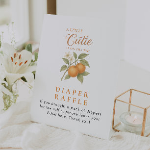 Expositor En L Tabla de Baby Shower de Citrus Naranja Diaper Raff