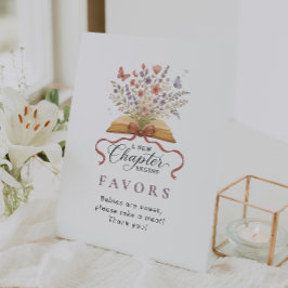 Expositor En L Tabla de favoritos de Baby Shower para flores silv