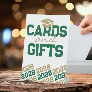 Expositor En L Tabla de Graduación de Tarjetas Verdes y Oro y Reg