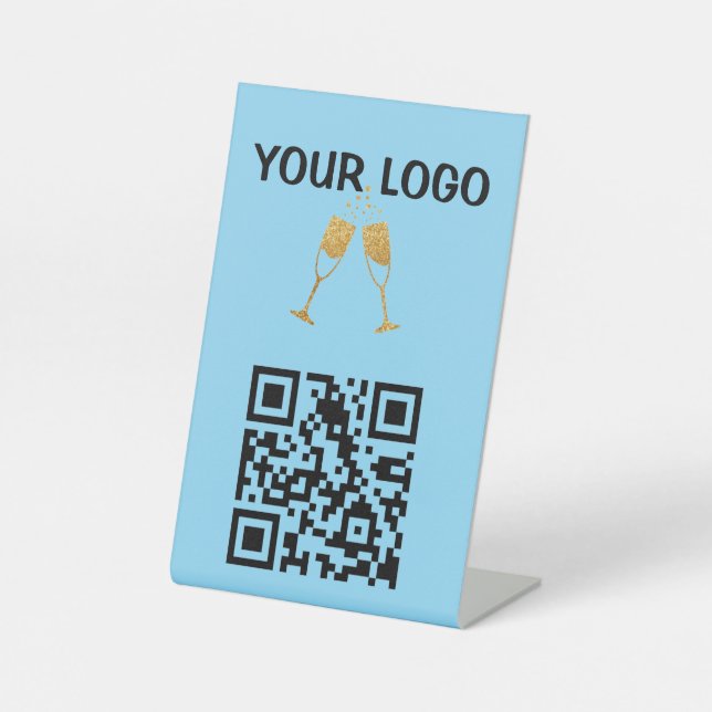 Expositor En L TABLA DE personalizable QR CODE STAURANTE PARA RES (Anverso)