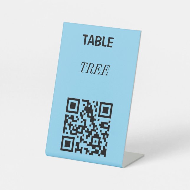 Expositor En L TABLA DE personalizable QR CODE STAURANTE PARA RES (Anverso)