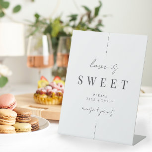 Expositor En L Tabla de postre de Boda de guión mínimo moderno