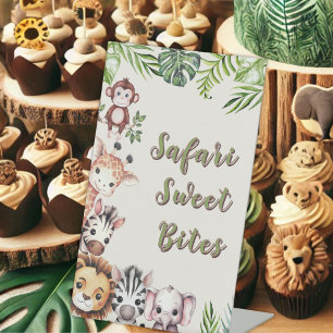 Expositor En L Tabla de postres Baby Shower de la jungla de Safar