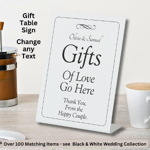 Expositor En L Tabla de regalos negro blanco infinito desplazamie