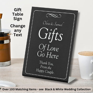Expositor En L Tabla de regalos negro blanco infinito Scroll,