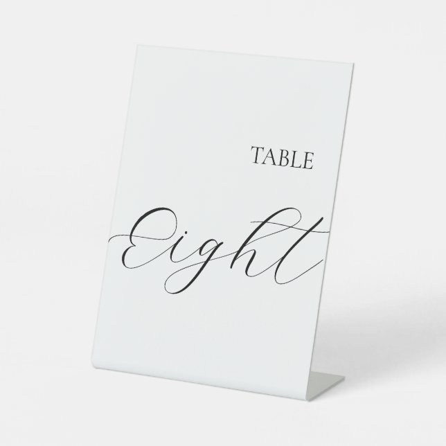 Expositor En L Table Number Eight  (Anverso)