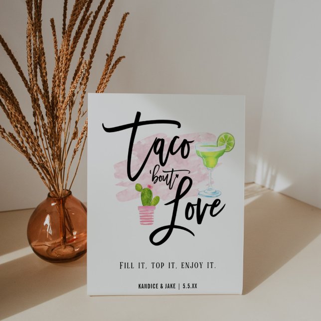 Expositor En L Taco Bout Love Taco Bar Pedestal Sign (Subido por el creador)