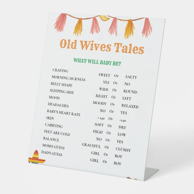 Expositor En L Taco mexicano Viejo WIves Cuentos de bebé juego de (Anverso)