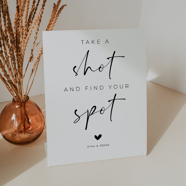 Expositor En L Take a Shot and Find Your Spot Wedding (Subido por el creador)