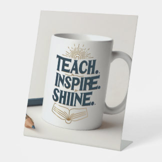 Expositor En L Tarea. Inspira. Brilla. Taza para maestros