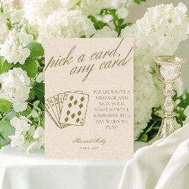 Expositor En L Tarjeta de bodas moderna verde con pedestal para c