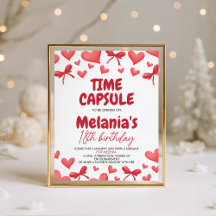 Tarjeta de cápsula del tiempo de cumpleaños querid