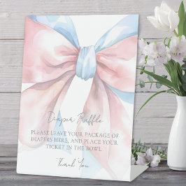Expositor En L Tarjeta de cierre Diaper Raffle Bow Baby Shower