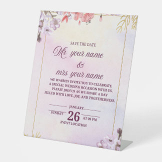 Expositor En L tarjeta de invitación de boda