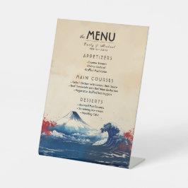 Expositor En L Tarjeta de menú Armonía japonesa con Fuji