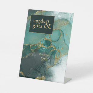 Expositor En L Tarjeta de oro de la marca Moody Ink Emerald y reg