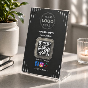 Expositor En L Tarjeta de Presentación de Redes Sociales Instag