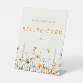 Expositor En L Tarjeta de Receta de Bridal Shower de Flor Silvest