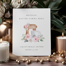 Expositor En L Tarjeta de receta floral mezcladora de tortas Rubo