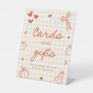 Expositor En L Tarjeta de regalos de calabaza naranja de otoño 'U