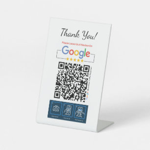 Expositor En L Tarjeta de revisión de Google Rótulo Pedestal con