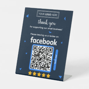 Expositor En L Tarjeta de solicitud de reseñas de Facebook con lo
