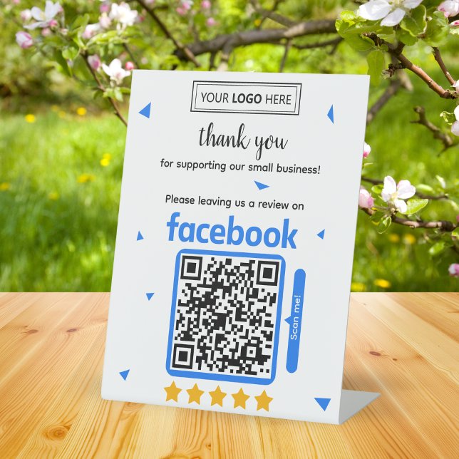 Expositor En L Tarjeta de solicitud de revisión de Facebook con l (Facebook review request)