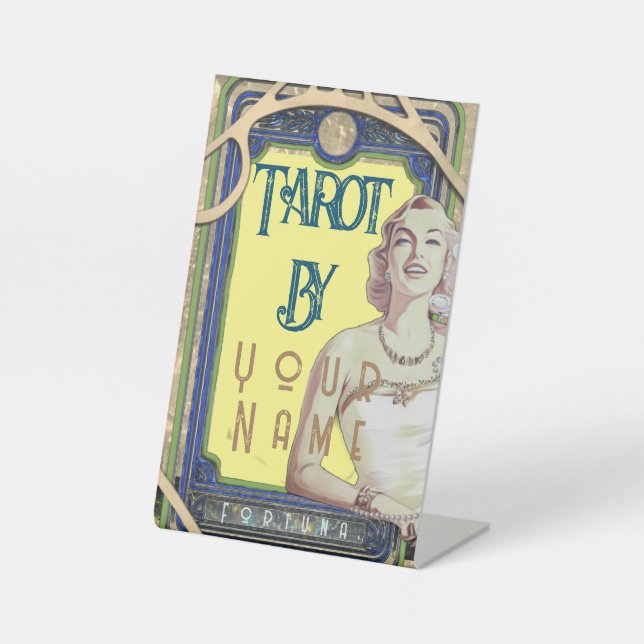 Expositor En L Tarjeta de tarot de virgen Lady amarilla (Anverso)