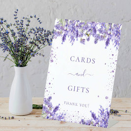 Expositor En L Tarjeta floral de lavanda regalo signo