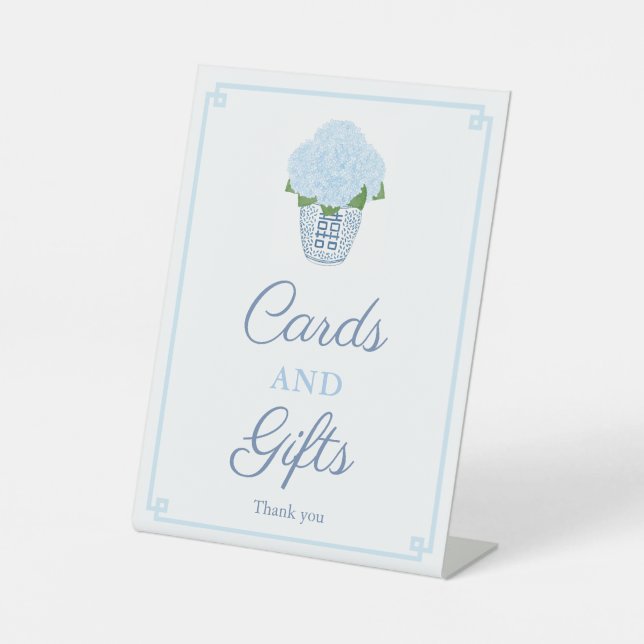 Expositor En L Tarjetas Baby Shower Chinoiserie clásicas (Anverso)