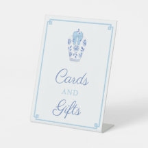 Tarjetas Baby Shower Y Regalos Chinoiserie Blue Wh