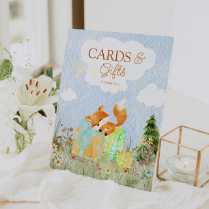 Expositor En L Tarjetas Baby Shower y regalos de Storybook Woodla