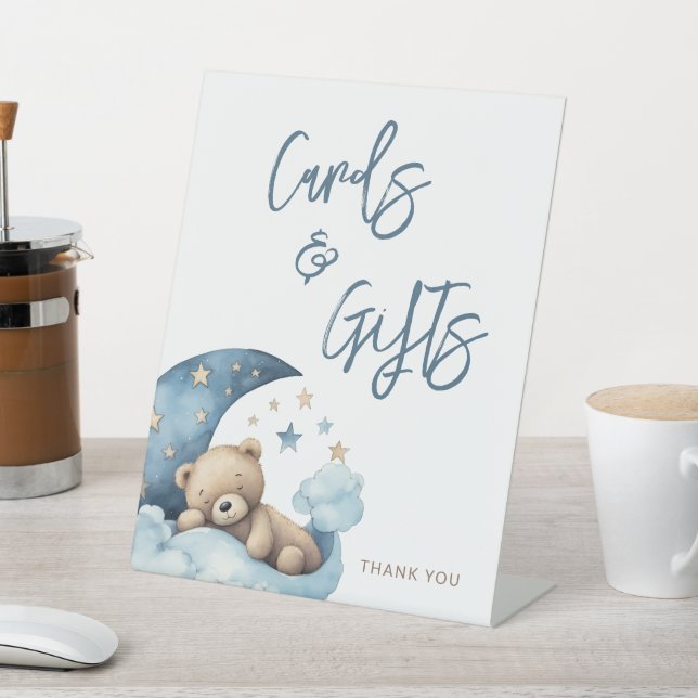 Expositor En L Tarjetas Baby Shower y regalos de Teddy Bear Moon (In Situ)