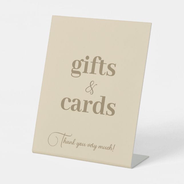 Expositor En L Tarjetas Baby Shower y regalos neutrales de género (Anverso)