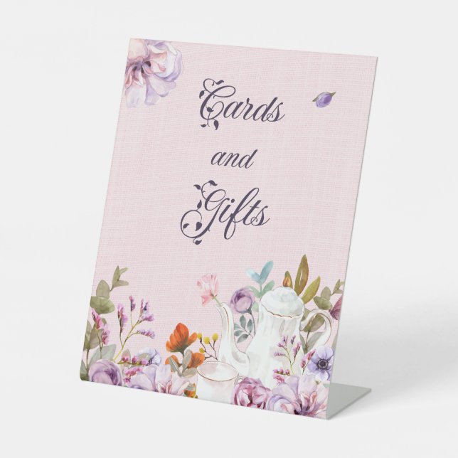 Expositor En L Tarjetas Baby Shower y regalos para temas de Fiest (Anverso)