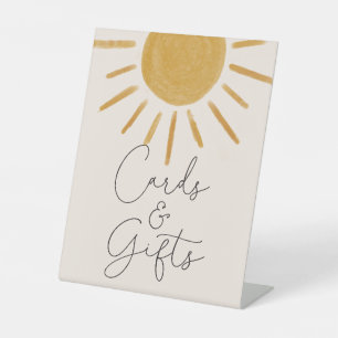 Expositor En L Tarjetas Baby Shower Y Regalos Retro Sun