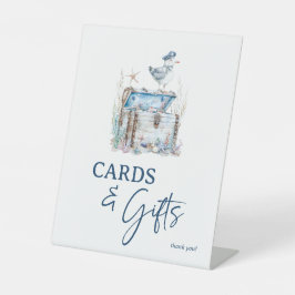 Expositor En L Tarjetas de Baby Shower Ahoy Nautical